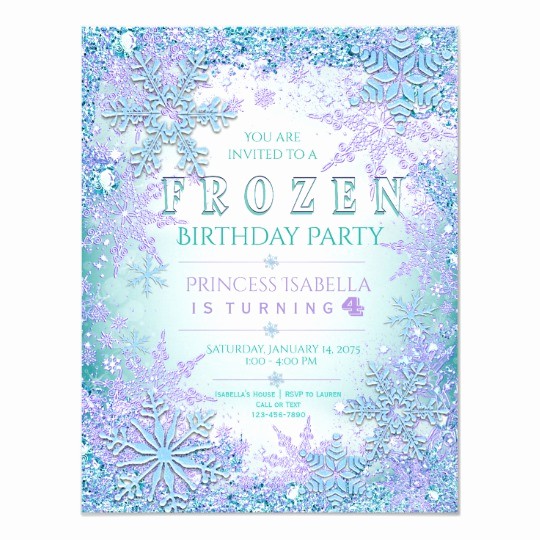 Winter Wonderland Invitation Template Free Inspirational Frozen Winter Wonderland Birthday Party Invitation