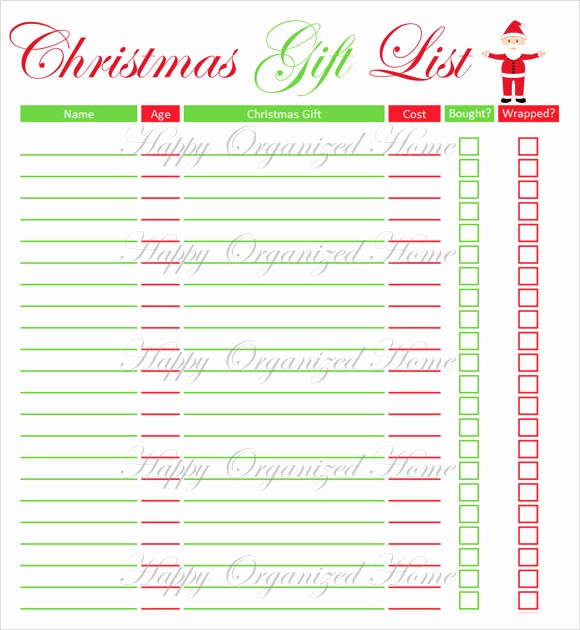 Wish List Template Microsoft Word Beautiful Christmas List Template