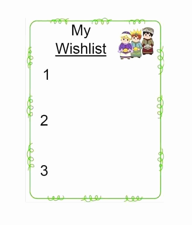 Wish List Template Microsoft Word Beautiful Kids Wish List Printable so Cute when You Site Be