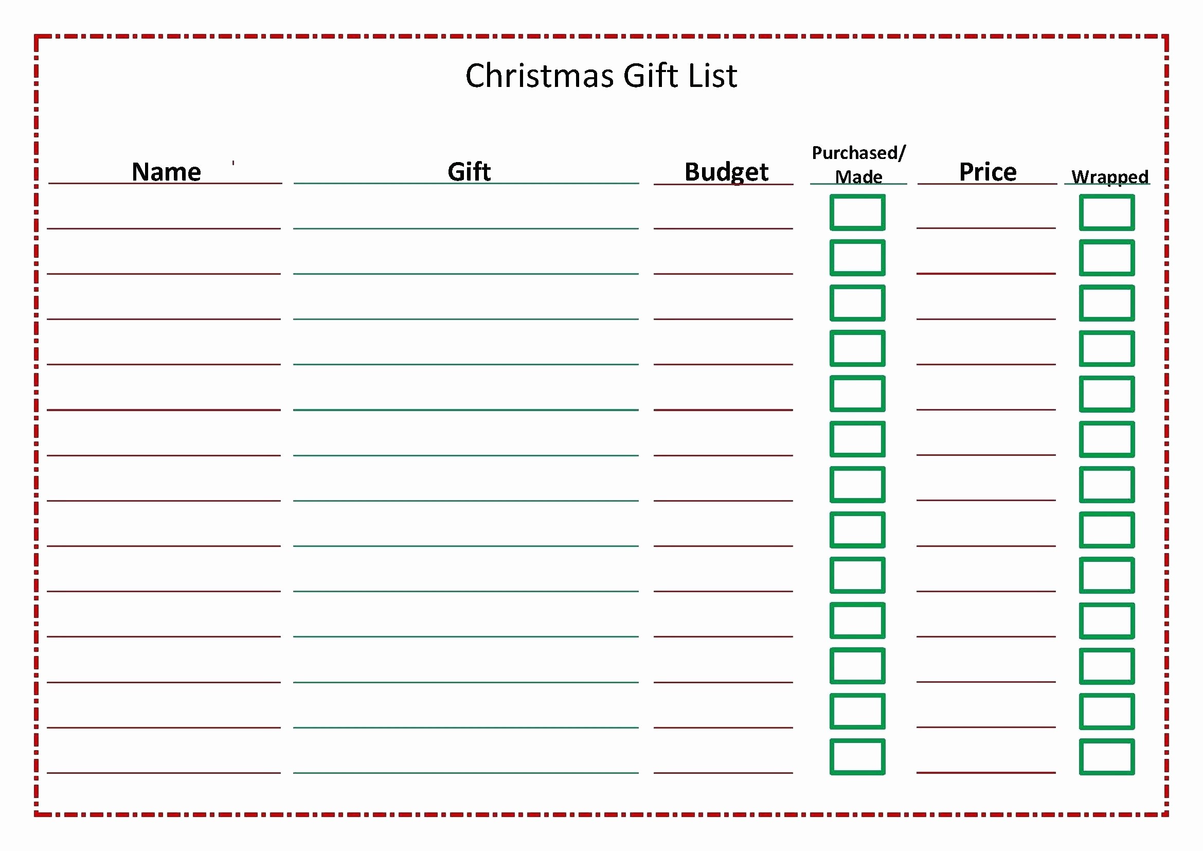 Wish List Template Microsoft Word Best Of Template Gift List Template