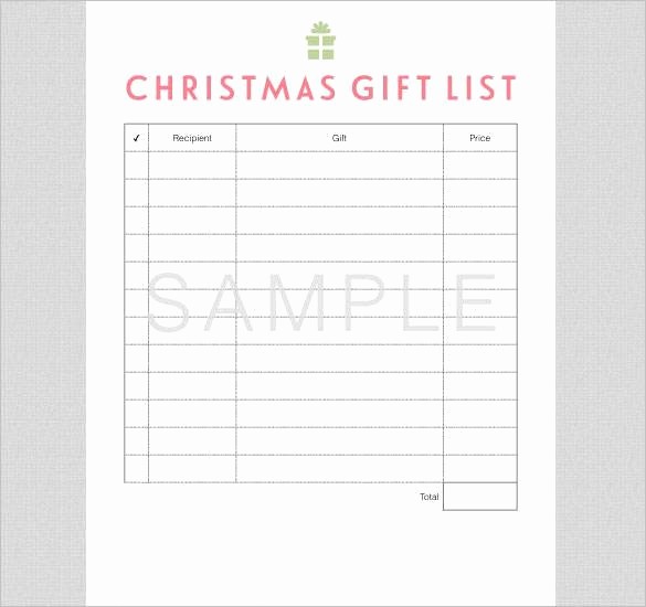 Wish List Template Microsoft Word Elegant 24 Christmas Gift List Templates Free Printable Word