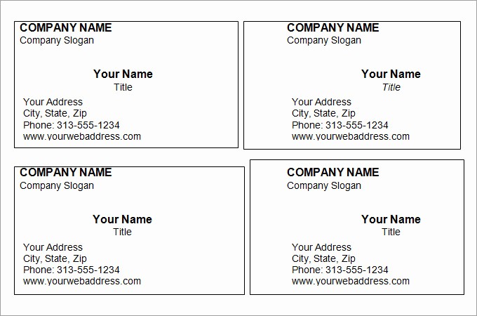 Word Blank Business Card Template Fresh 44 Free Blank Business Card Templates Ai Word Psd