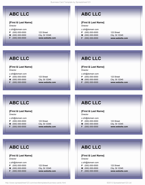 Word Document Business Card Template New Business Card Templates for Word
