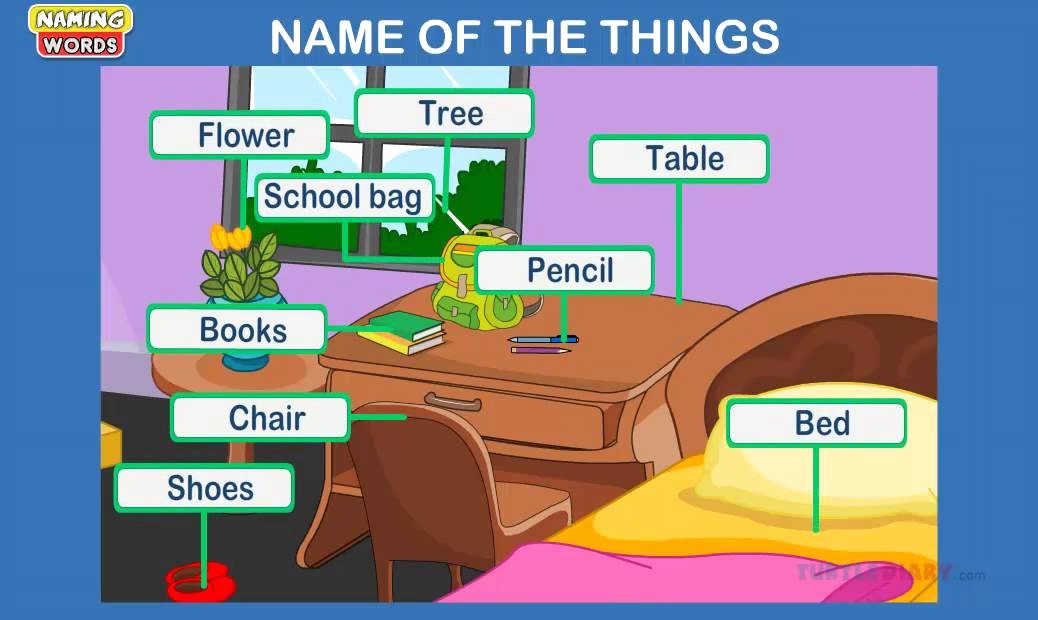 Word for Things to Do New Naming Words Noun Lesson for Kindergarten Kids