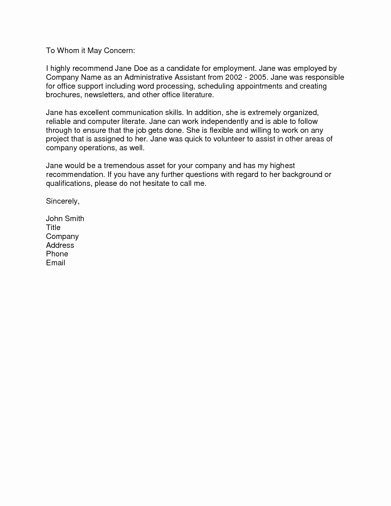 Word Letter Of Recommendation Template Unique Portablegasgrillweber All About Best Resume Experience