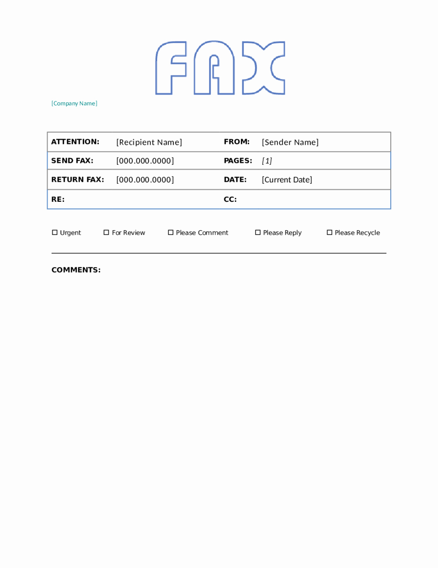 Word Template Fax Cover Sheet Beautiful 2018 Fax Cover Sheet Template Fillable Printable Pdf