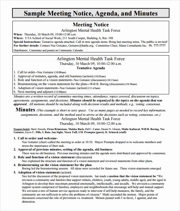 Word Template for Meeting Minutes Lovely 7 Free Meeting Minutes Templates Excel Pdf formats