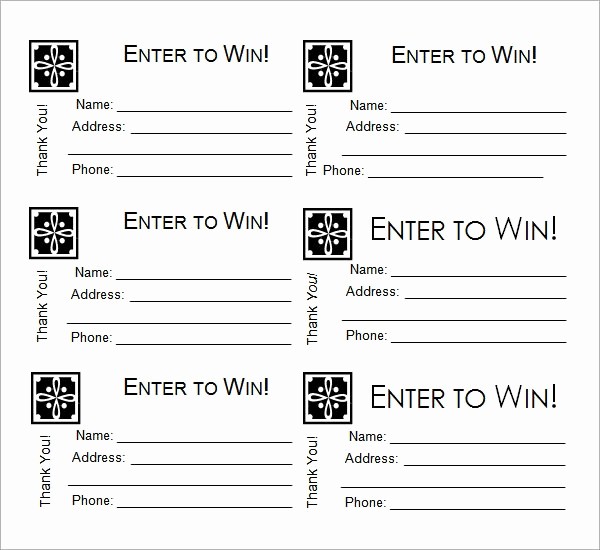 Word Template for Raffle Tickets New Raffle Ticket Template