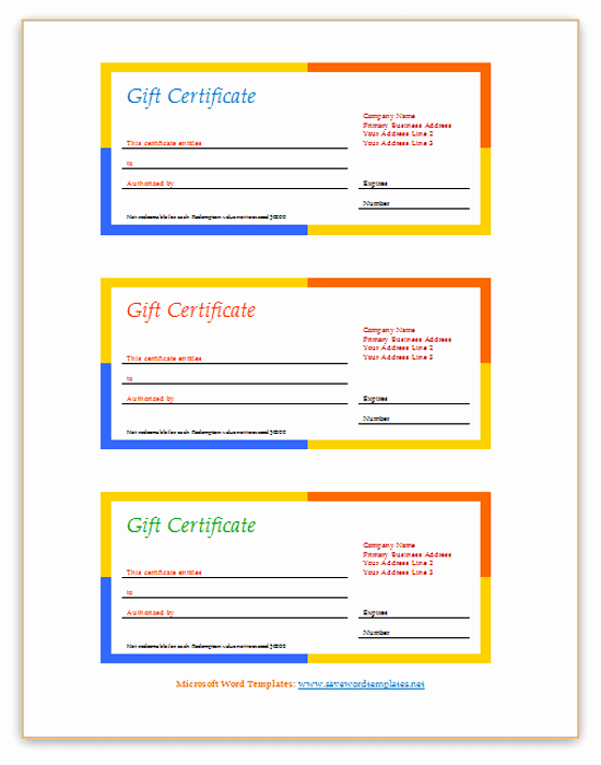 Word Templates for Gift Certificates Luxury Gift Certificate Templates Birthday Gift Certificate Template