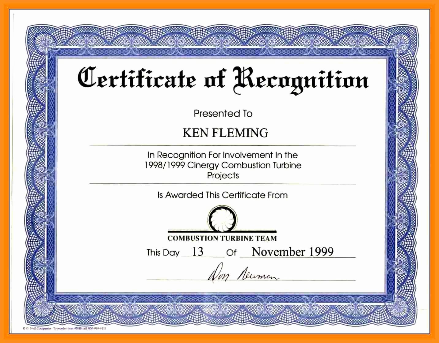 Wording for Certificate Of Achievement New Certificate Wording