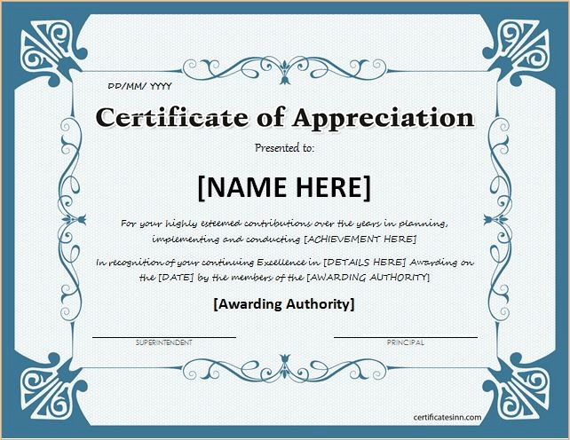 Words for Certificate Of Appreciation Best Of Certificates Of Appreciation Templates for Word
