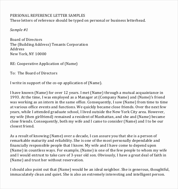 Words for Letters Of Recommendation New Reference Letter Templates – 18 Free Word Pdf Documents