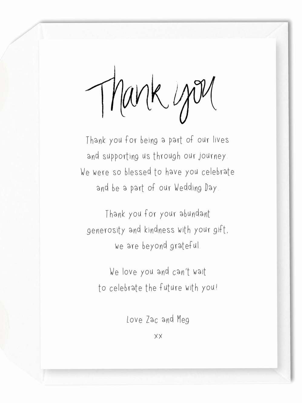Words for Thank You Cards Elegant 5 Wording Ideas for Your Wedding Thank You Cards – for the
