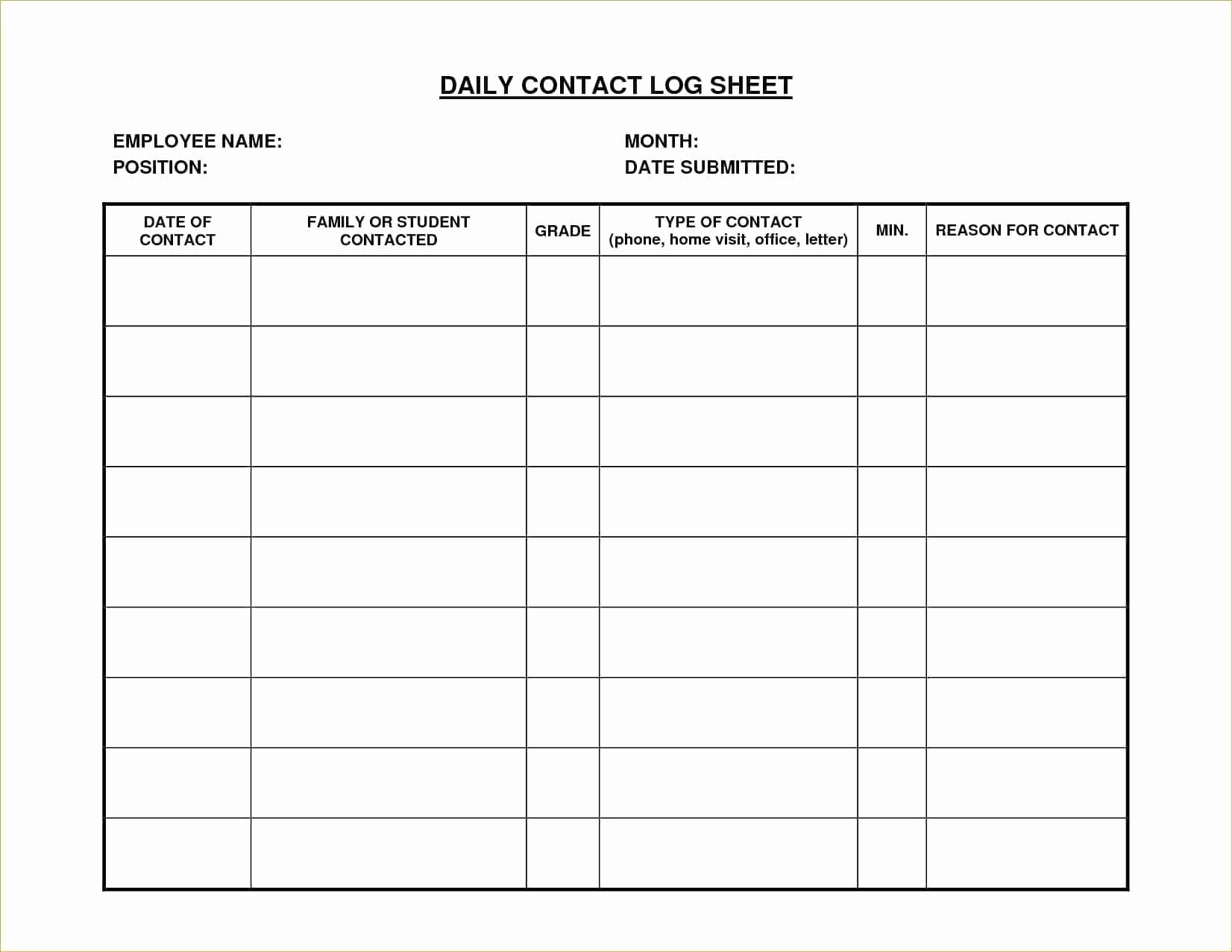 Work Log Sheet Template Excel Best Of Template Construction Sign In Sheet Template Contractor
