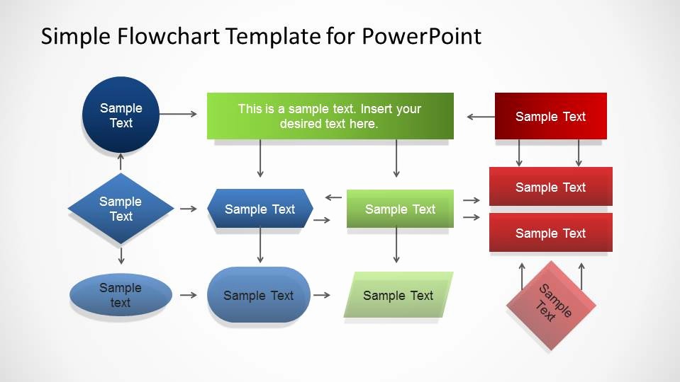 Work order Flow Chart Template Luxury Simple Flowchart Template for Powerpoint Slidemodel