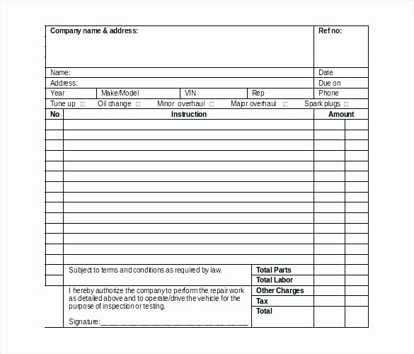 Work order Templates for Word Elegant Work Request Template Excel Work order format Invoice