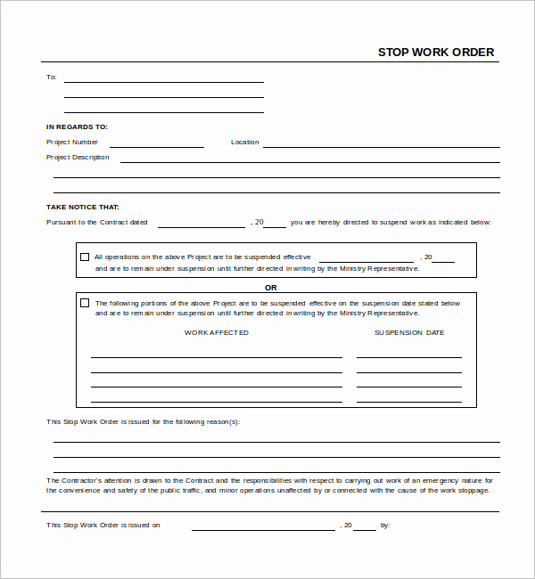 Work order Templates for Word Fresh 24 Work order Templates Free Word Pdf Excel Doc formats