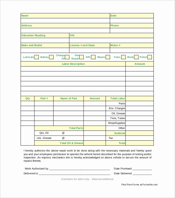 Work order Templates for Word Lovely Work order Template 23 Free Word Excel Pdf Document
