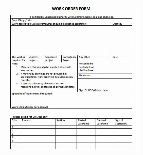 Work order Templates for Word Unique 14 Work order Samples – Pdf Word Excel Apple Pages