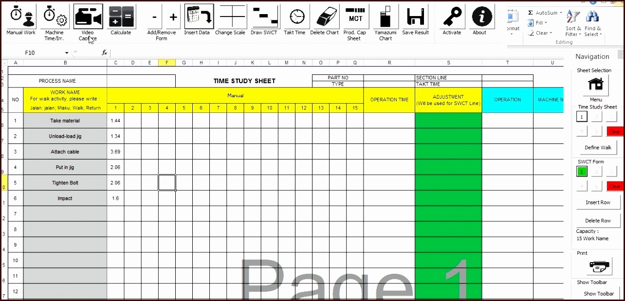 Work Time Study Template Excel Elegant Time and Motion Study Template Excel Free