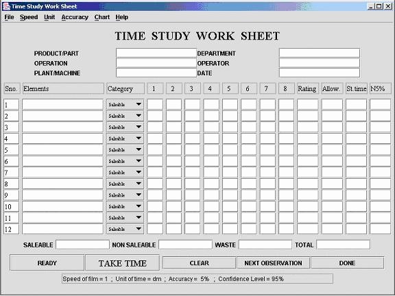 Work Time Study Template Excel Luxury Time Study Template