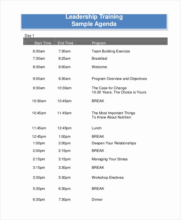 Workshop Agenda Template Microsoft Word Luxury 23 Training Agenda Examples &amp; Samples