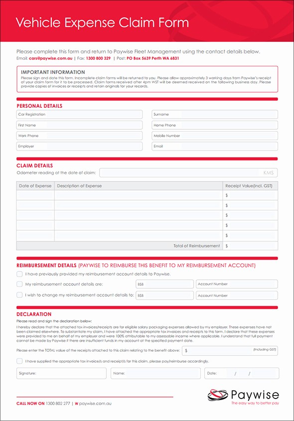 Www Pratcpasettlement Com Claim form New Vehicle Expense Claim form Sample forms
