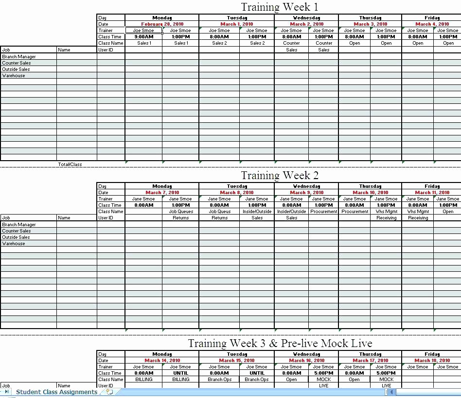 Yearly Work Schedule Template Excel Awesome Annual Training Plan Template Excel
