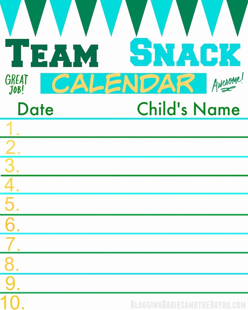 Youth Sports Snack Schedule Template Luxury Score Big and F the Field with Fruit Kabobs Recipe