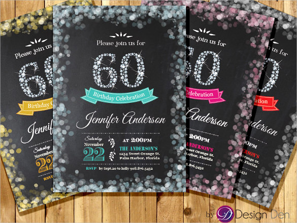 60th Birthday Invitations Template Awesome 26 60th Birthday Invitation Templates – Psd Ai