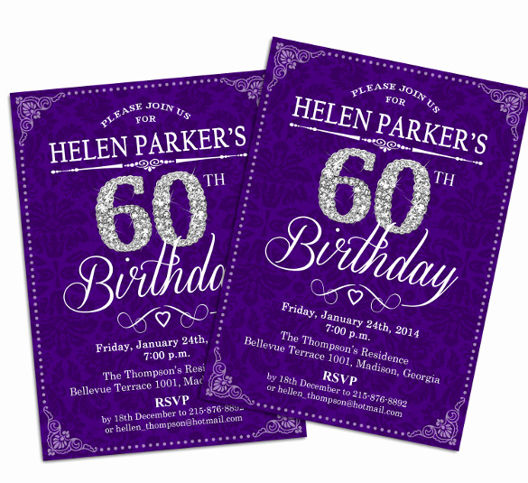 60th Birthday Invitations Template Best Of 28 60th Birthday Invitation Templates Psd Vector Eps
