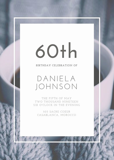 60th Birthday Invitations Template Inspirational Customize 924 60th Birthday Invitation Templates Online