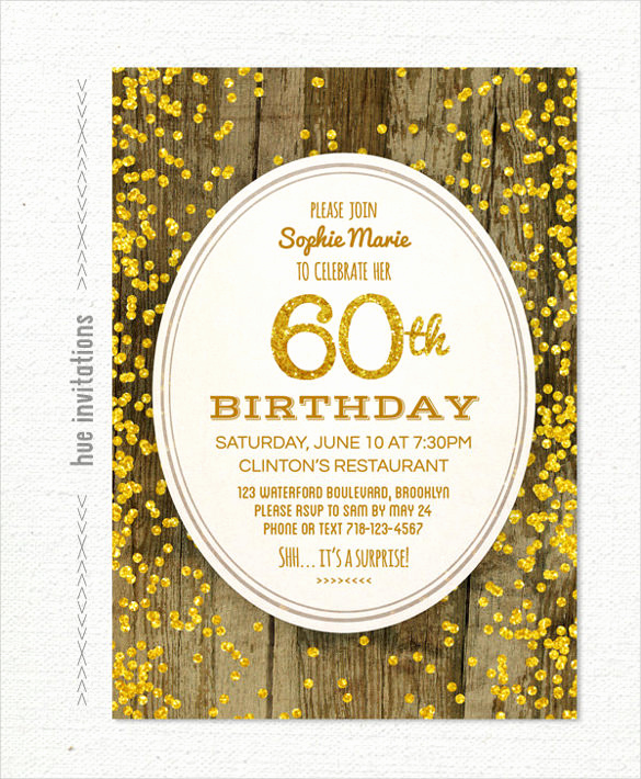 60th Birthday Invitations Template Lovely 26 60th Birthday Invitation Templates – Psd Ai