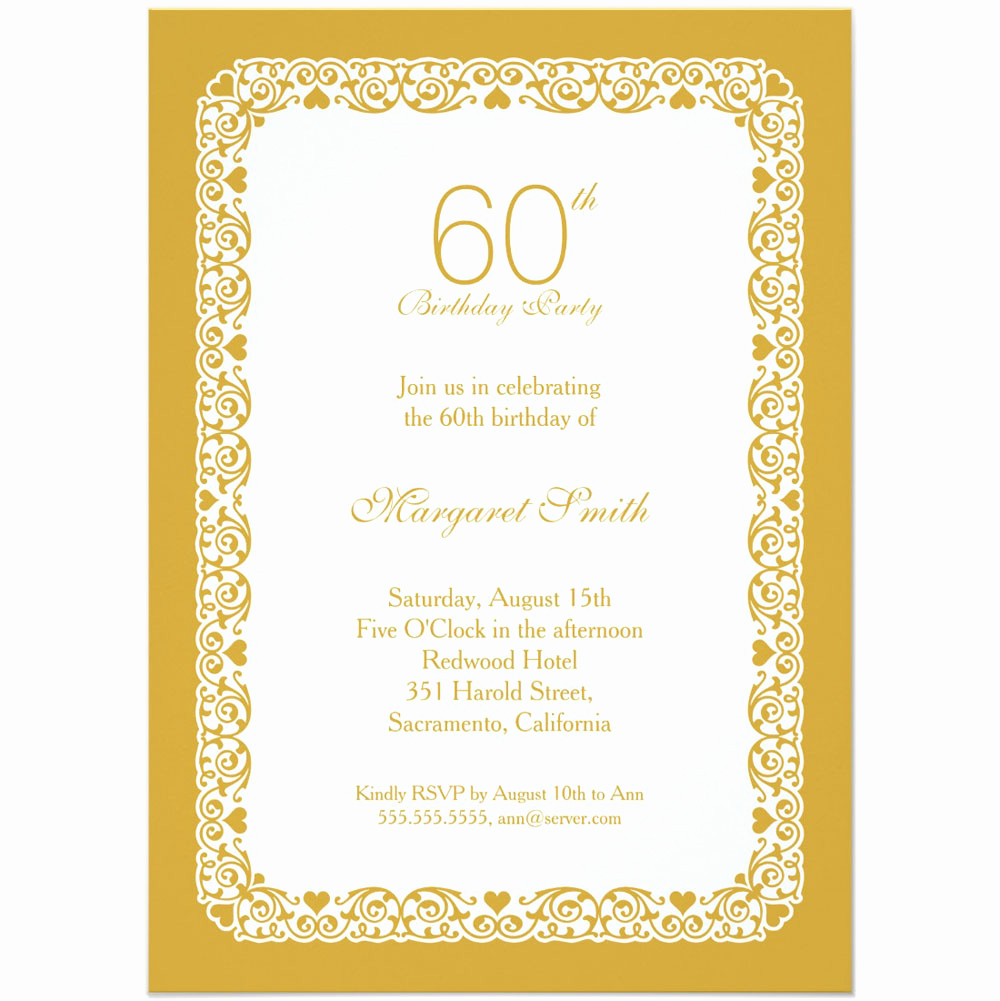 60th Birthday Invitations Template Unique 20 Ideas 60th Birthday Party Invitations Card Templates
