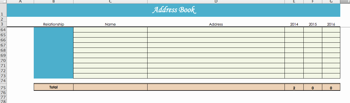 Address Book Template Excel Fresh Laura S Plans Easy Excel Address Book Template