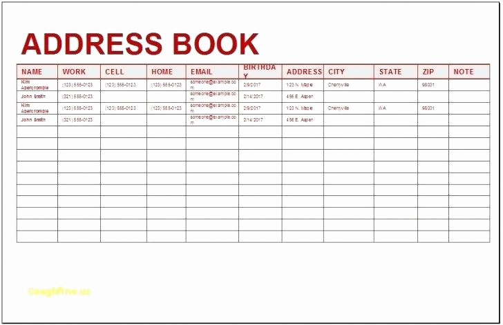 Address Book Template Excel Unique Excel Spreadsheet Address Book Template Templates Station