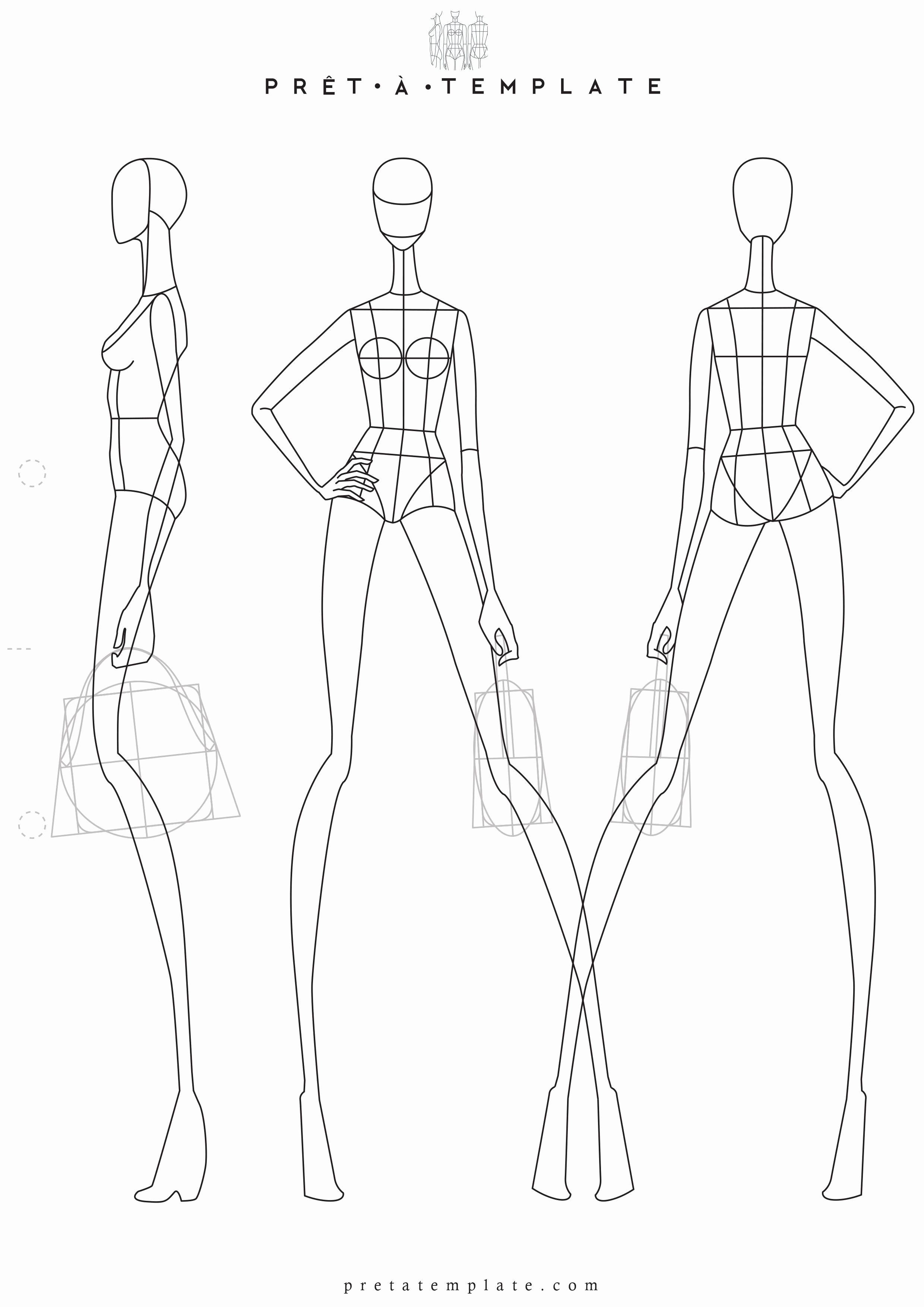 Body Template for Fashion Design Beautiful Woman Body Figure Fashion Template D I Y Your Own Fashion