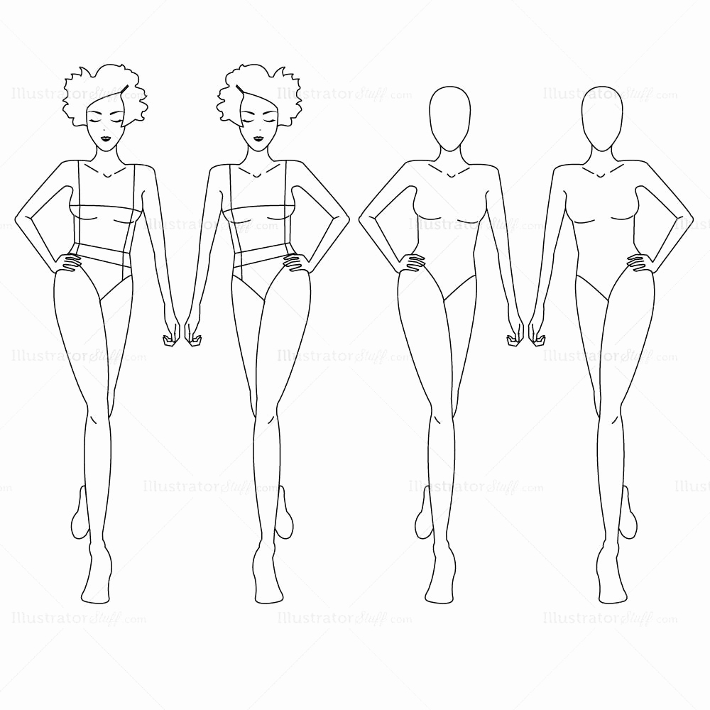 Body Template for Fashion Design Best Of Female Fashion Croquis Template – Templates for Fashion