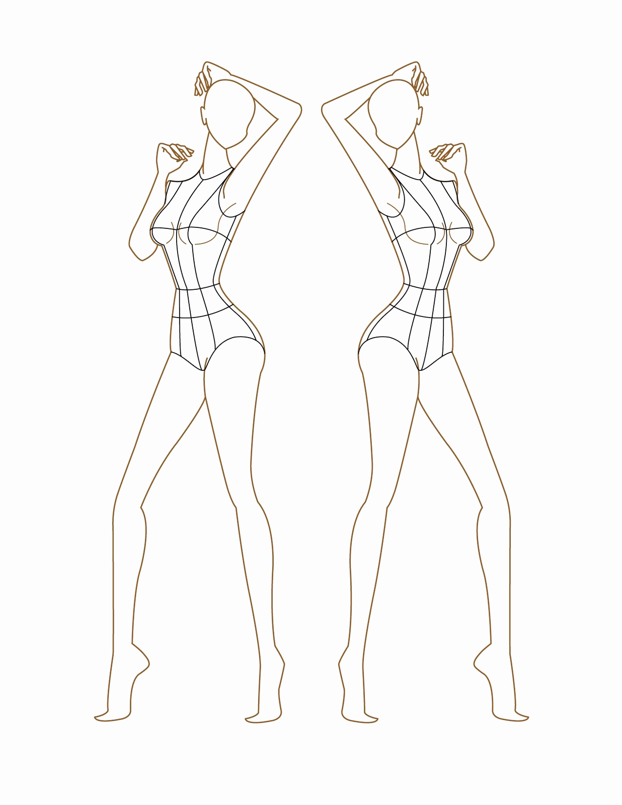 Body Template for Fashion Design Elegant Fashion Design Body Sketches Celebrities Fashion Style