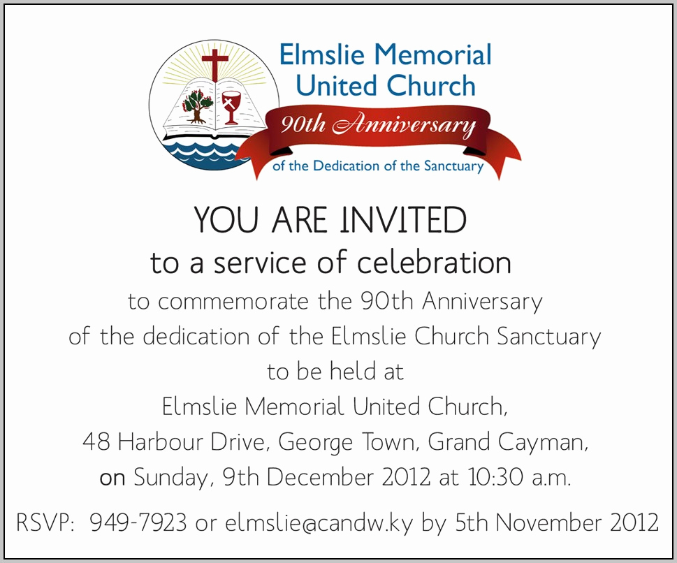 Church Invitation Cards Templates Fresh Church Anniversary Invitation Templates Template