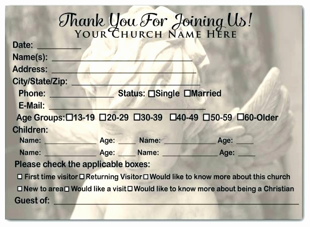 Church Visitor Card Template Word Elegant Free Wel E Card Template