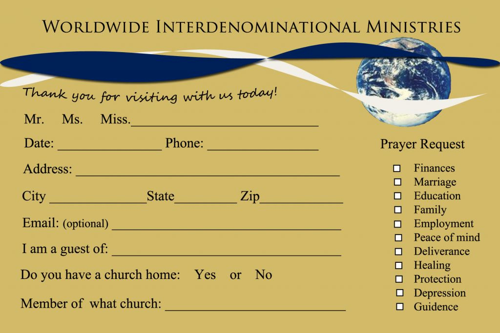 Church Visitor Card Template Word Luxury 8 Church Connection Card Templates