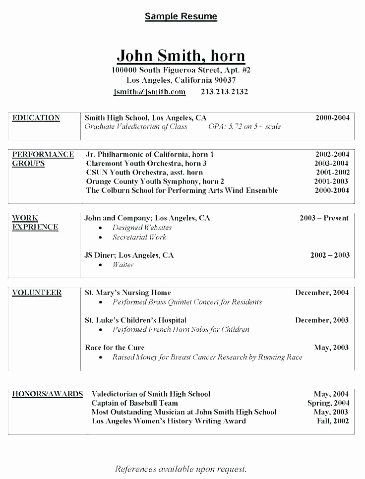 College Admissions Resume Templates Lovely College Application Resume Samples College Admissions