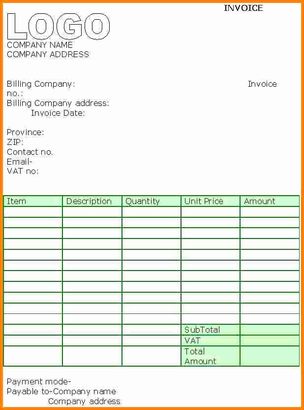 Contractor Invoice Template Word Lovely 7 Wages Invoice Template