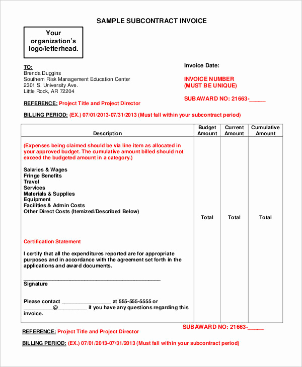 Contractor Invoice Template Word Unique 10 Contractor Invoice Examples &amp; Samples Pdf Word
