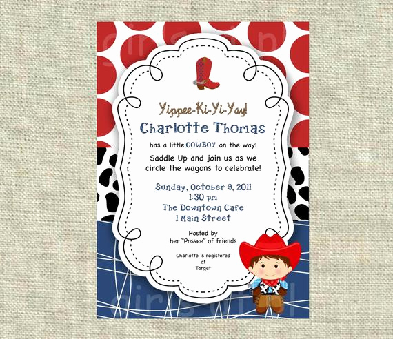 Cowboy Invitations Template Free Unique Items Similar to Baby Shower Cowboy Cowgirl Boy Invitation
