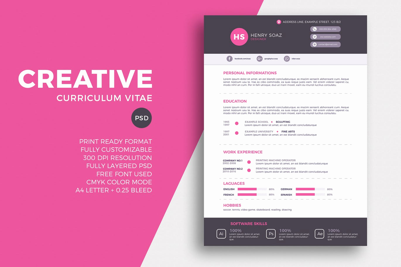 Creative Resume Template Word New 50 Best Cv &amp; Resume Templates Of 2019