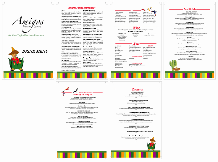 Drink Menu Template Free Lovely 5 attractive Drink Menu Templates for Your Bar Business