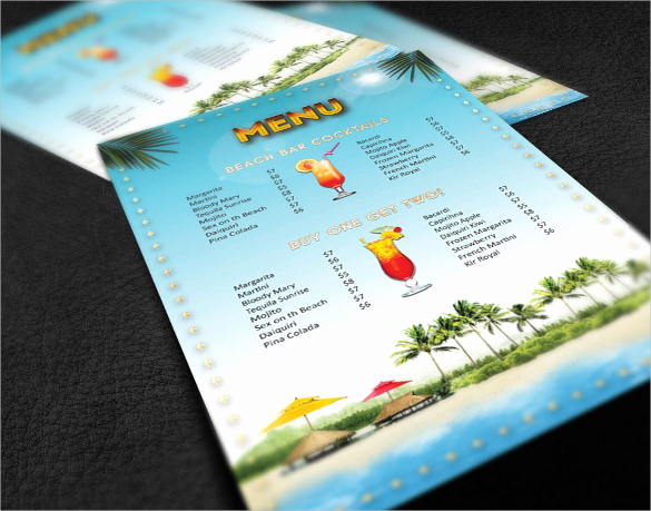 Drink Menu Template Free Lovely Cocktail Menu Templates – 54 Free Psd Eps Documents