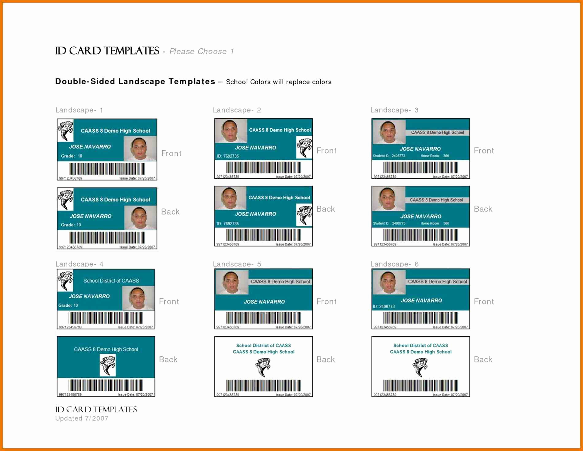 Employee Id Card Templates Fresh Government Id Card Template Templates Station